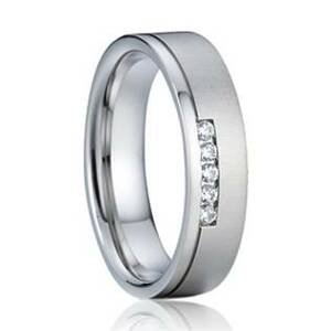 7AE AN1040 Dámský snubní prsten se zirkony, stříbro AG 925/1000 - velikost 50 - AN1040-D-50