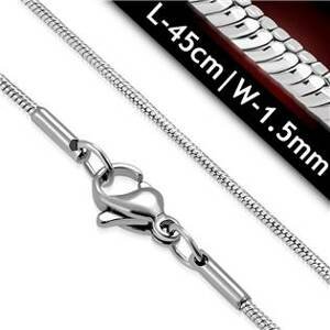 Šperky4U Ocelový řetízek had, tl. 1,5 mm, délka 45 cm - OPE1268-015-45