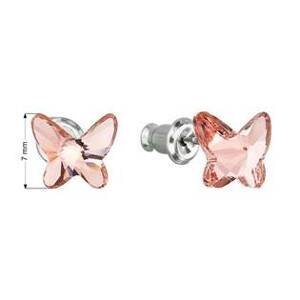 EVOLUTION GROUP CZ Náušnice bižuterie se Swarovski krystaly motýl, Rose Peach - 51048.3