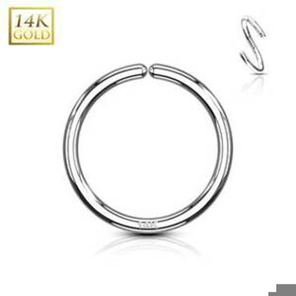 Šperky4U Zlatý piercing - kruh, Au 585/1000 - ZL01180-0808-WG