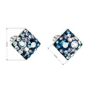 EVOLUTION GROUP CZ Stříbrné šroubovací náušnice s krystaly Crystals from Swarovski®,  Blue Style - 31169.3 Blue Style