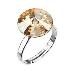 EVOLUTION GROUP CZ Stříbrný prsten s kamenem Crystals from Swarovski® Gold Shadow - velikost universální - 35018.5