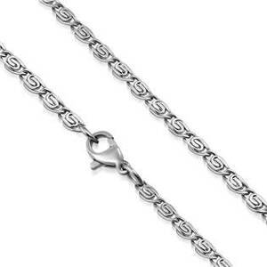 Šperky4U Ocelový řetízek řecký klíč, tl. 3 mm - OPE1213-030-55