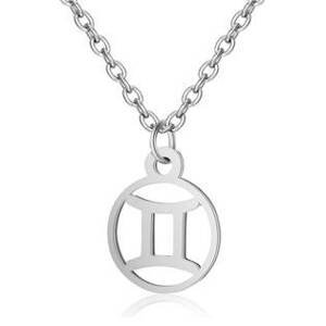 Šperky4U Ocelový řetízek s přívěškem znamení blíženci - OPD0140-03