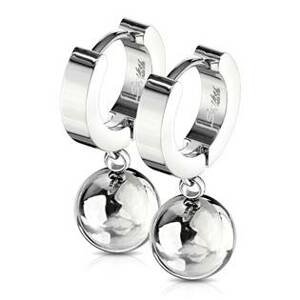 Šperky4U Ocelové náušnice - kroužky s kuličkami - OPN1547-ST
