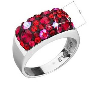 EVOLUTION GROUP CZ Stříbrný prsten s kameny Crystals from Swarovski® Cherry - velikost 54 - 35014.3
