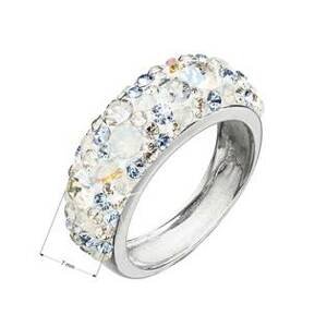 EVOLUTION GROUP CZ Stříbrný prsten s krystaly Swarovski Light Sapphire - velikost 52 - 35031.3