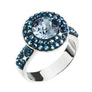 EVOLUTION GROUP CZ Stříbrný prsten s kameny Crystals from Swarovski® Metalic Blue - velikost 58 - 35019.5