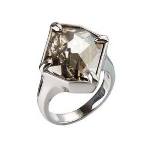 EVOLUTION GROUP CZ Stříbrný prsten s kamenem Crystals from Swarovski® Gold - velikost 58 - 35805.5