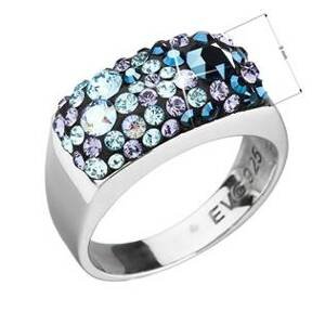 EVOLUTION GROUP CZ Stříbrný prsten s kameny Crystals from Swarovski® Blue Style - velikost 54 - 35014.3